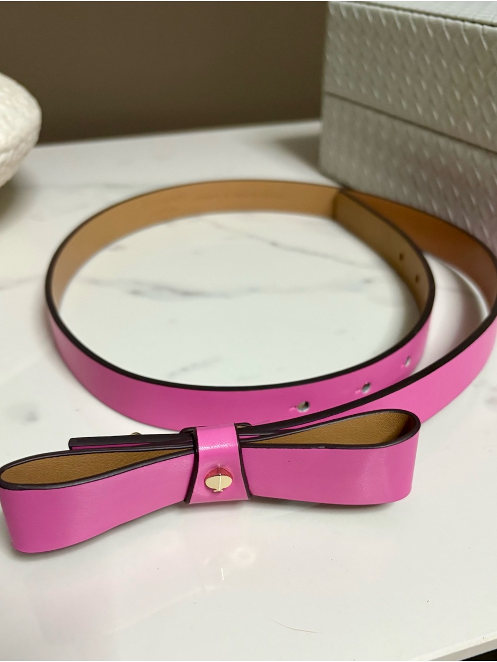 kate spade Pink Bow Leather Women's Belt